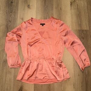 J. Crew Coral Button-Up Blouse